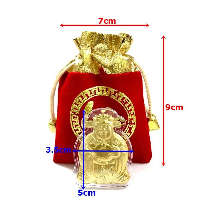 Combo 10 Ông Thần Tài Mạ Vàng Tặng Túi Gấm Lộc - SP005488